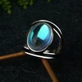 thumbnail image 5 of Fiudx Joyería con Degradado, Elegante Anillo de Piedra Lunar, Accesorio Artesanal de Plata 925, Piedra de Sanación Emocional, Apoyo a La Fertilidad, Regalo Ideal para Mujeres, Disponible En Varios Ta, 5 of 5