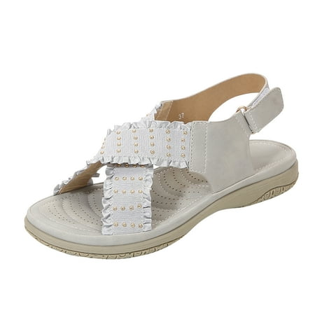 

Fashion Women s Sandals Cross Strap Roman Style Breathable Wedge Heel Sequins Women s Sandals