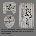 thumbnail image 3 of 4PCS Get Naked Shower Curtain Set, Funny Quotes Black Letters Barnwood Country Rustic Farmhouse Bathroom Decor, Waterproof Fabric Shower Curtain, Non-Slip Bath Mat Toilet Rug, Don't Get Naked, 3 of 8