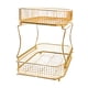 thumbnail image 2 of Soporte Desmontable para Verduras Gloria 2 Niveles Contenedor de Exhibición de Cosméticos Oro, 2 of 9