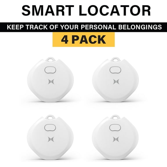 Xtreme Rechargeable Air Tracker Tag 4 Pack, Key Finder Compatible with Apple Find My App for iOS iPhone, GPS Live Location Tracker, USB-C Charging, 100dB Alert, Keychain Attachment, Air Locator