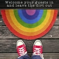 thumbnail image 4 of MAINEVENT Rainbow Half Round Doormat 30x17 Inch, Summer Outdoor Welcome Mat for Outside, 4 of 9