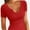Red, variant on Women Ribbed Short Sleeve Shirts Scoop Neck Slim Fitted Basic Tees Tops Summer Trendy