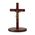 thumbnail image 1 of simhoa Jesus Cross Figurine Decor Desktop Ornament for Bookshelf Living Room Office Gold, 1 of 8