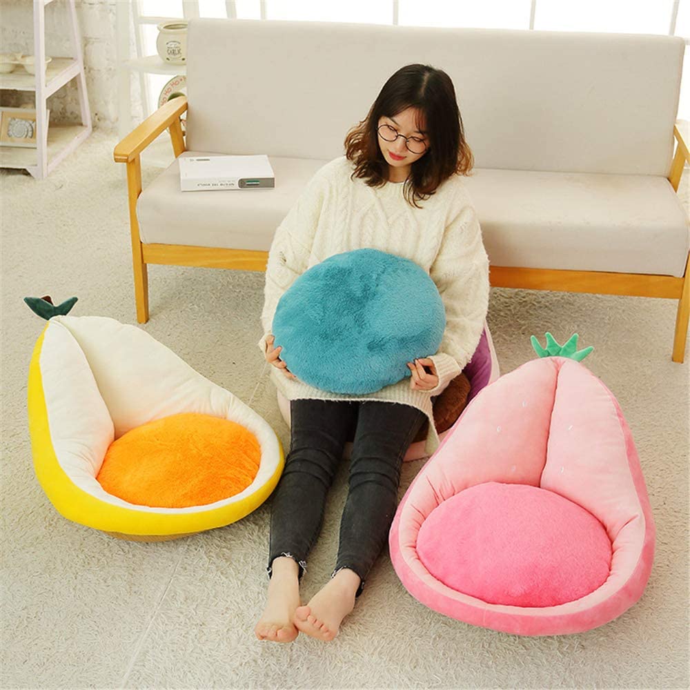 CHAOMIC Cute Chair Cushions for Office Desk Chair,Semi-Enclosed One Seat  Cushion Pads for Office Dining Game Outdoor Chair Cushions for Back and