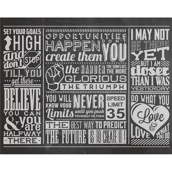 Chalk Quotes Wall Mural