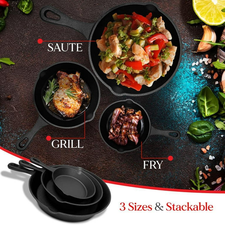 NutriChef 14-Inch Cast Iron Pizza/Baking Pan with Silicone Handles - Oven  Safe - Black in the Cooking Pans & Skillets department at