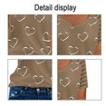 thumbnail image 3 of 2XL Camiseta con estampado de corazón de amor para mujer Camisetas gráficas de manga corta Camisas, 3 of 5