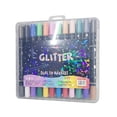 thumbnail image 2 of 24 Pack Dual Brush Tip Glitter Markers, 48 Colors, 20ml Metallic Shimmer Paint Pens for Card Making, DIY Crafts, Graffiti, Journaling, Writing & Adult Coloring, Non-Toxic Art Supplies, 2 of 9
