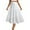 White, variant on Women's Skirts Boho New Women's Midi Skirts Flowy High Waisted Skirts Elastic Casual Skirts for Women with Decoration Drawstring Purple XXL