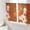 Red, variant on Red Gourd Sheer Curtains for Living Room Bedroom Floral Modern Art Red Beige Sheer Curtains 54 Inch Long 2 Panels Set Light Filtering Curtain Window Treatments Drapes for Dining Room