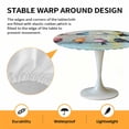 thumbnail image 6 of Watercolor Bird Elastic Fitted Round Table Cover Oil Painting Waterproof Outdoor Tablecloth for Holiday Party, Picnic, Patio & Dining Fits Tables Up to 36"-44", 6 of 8