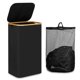 thumbnail image 1 of Cesto para ropa sucia shaofei 110 l Con Asa Y Tapa Organizador De Cesta Plegable Con Bolsa Interior Extraíble Color Negro, 1 of 5