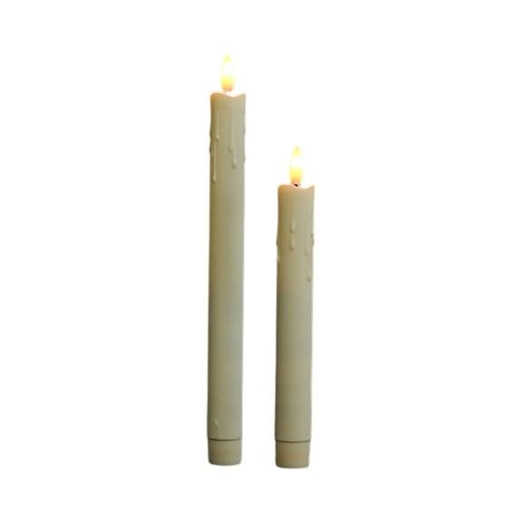 Long Stem LED Flameless Candles, Simulated Electronic Lights, Flickering Flame, Battery Operated, Safe for Home Decor, Wedding, Party, 4 Pack