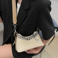 thumbnail image 5 of Mini bolso de hombro de piel sintética, cartera para móvil de mujer, adecuado para citas diarias. Blanco cremoso, 5 of 5