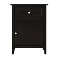 thumbnail image 3 of Glory Furniture Izzy 1 Drawer/1 Storage Door Wood Nightstand End Table, Black, 3 of 7