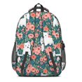 thumbnail image 3 of West Highland White Terrier and Floral Backpack for School, Cute School Bag with Adjustable Shoulder Straps and Padded Back, 16.9"x12.6"x5.9", 3 of 5