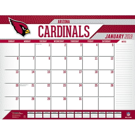 2019 22x17 Desk Calendar Arizona Cardinals Walmart Com