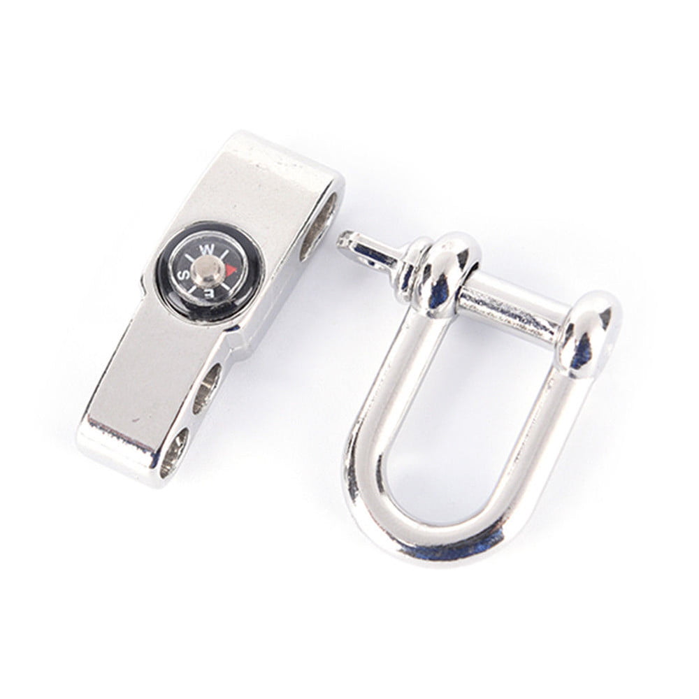Stainless Steel U Shaped Shackles Buckles For Paracord Bracelet with compassfa 