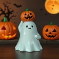 thumbnail image 4 of Cute White Soft Ghost Figurines as Desktop Ornaments, Mini Spooky Statue Decorations for Home Bedrooms, Living Rooms, Wall Shelves and Various Halloween Party Tabletop Layouts, White4, 4 of 4