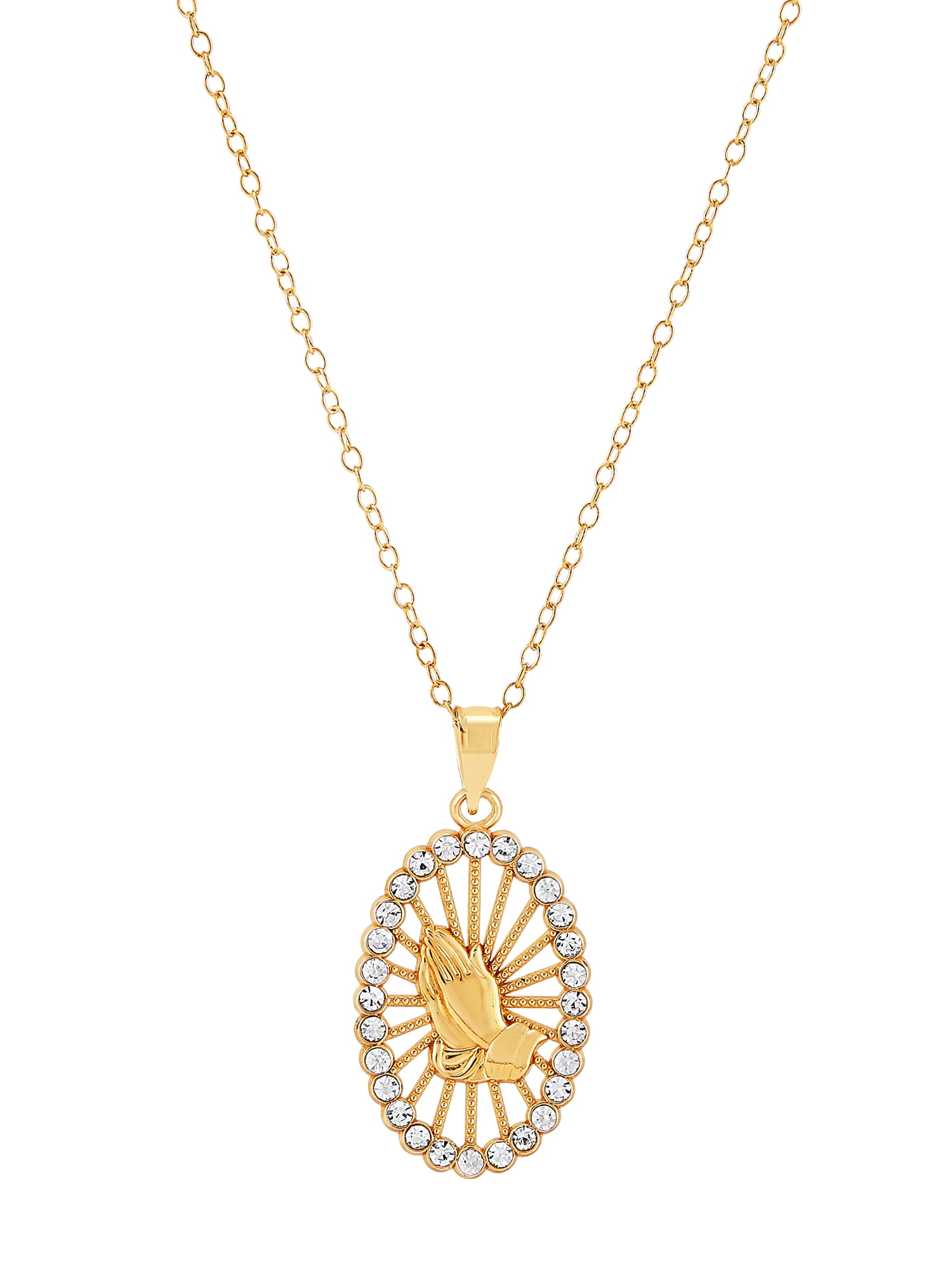 【HYSFORM】TIMEPIECE NECKLACE Focus for Men by Simone I. Smith, Praying Hands Medalion