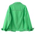 thumbnail image 2 of Chaqueta vaquera para mujer, chaqueta corta holgada de manga larga, Top informal de talla grande, 2 of 2