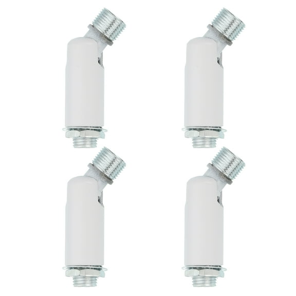 Uxcell Sloped Ceiling Adapter, 180 Degree Swivel M10 Fine Thread Sloped Ceiling Light Fixture Adapter, White, 4Pcs