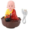 thumbnail image 2 of Statue de Moine Bouddha Hochant la Tête, Son Réglable, Utilisation Multifonctionnelle, Adaptée à un Décor Polyvalent, 2 of 8