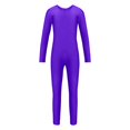 thumbnail image 4 of GigrtiJin 1-12 Years Toddler Children Jumpsuit Solid Color Crew Neck Long Sleeve Straight Leg Slim Romper Dance Performance Outfits, 4 of 7