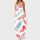 thumbnail image 2 of Vestido largo de playa ajustado con estampado Floral a rayas sin mangas con cuello en V y cintura media a la moda para mujer Pompotops ghjkhdj8372, 2 of 5