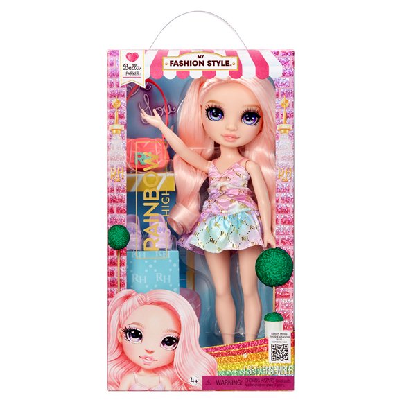 Rainbow High My Fashion Style Bella, Pink 11" Fashion Doll with Statement Outfit, Stylish Handbag, Great Toy Gift for Girls Kids Ages 4-12 Years