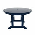 thumbnail image 4 of WestinTrends Ashore 5 Pieces Adirondack Outdoor Dining Set, All Weather Poly Lumber Slatted Modern Farmhouse Patio Furniture Set, 47" Trestle Round Table and 4 Adirondack Dining Chair, Navy Blue, 4 of 8
