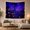 Storybook City, variant on Moon Stars Fantastical with Cityscape Night Lower Portion, Mystical Fantasy for Space Lovers, Galaxy Room Decor, Graduation Gift, Tapestry Wall Hanging for Bedroom and Dorm