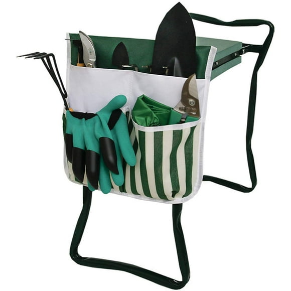 Garden Kneeler Tool Bag, Waterproof Durable Gardening Tote Bag with Handle Pockets for Kneeling Chair Garden Bench Stool Hanging Organizer Patio Bathroom Portable Gardening Seat Tools Storage Pouch