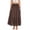 Brown, variant on Skirts for Women Summer Casual Elegant Layered Tiered Long Skirt with Pockets High Waist A Line Flowy Womens Maxi Skirts White S