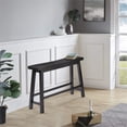 thumbnail image 2 of Pemberly Row Acacia Wood Backless Dining Bench in Black Charcoal, 2 of 9