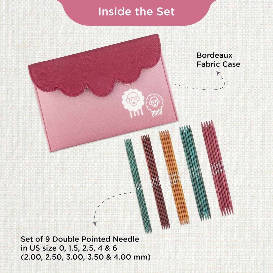 KnitPro-Dreamz Starter Double Point Needle Set 6"-5 Pair - Assorted Sizes