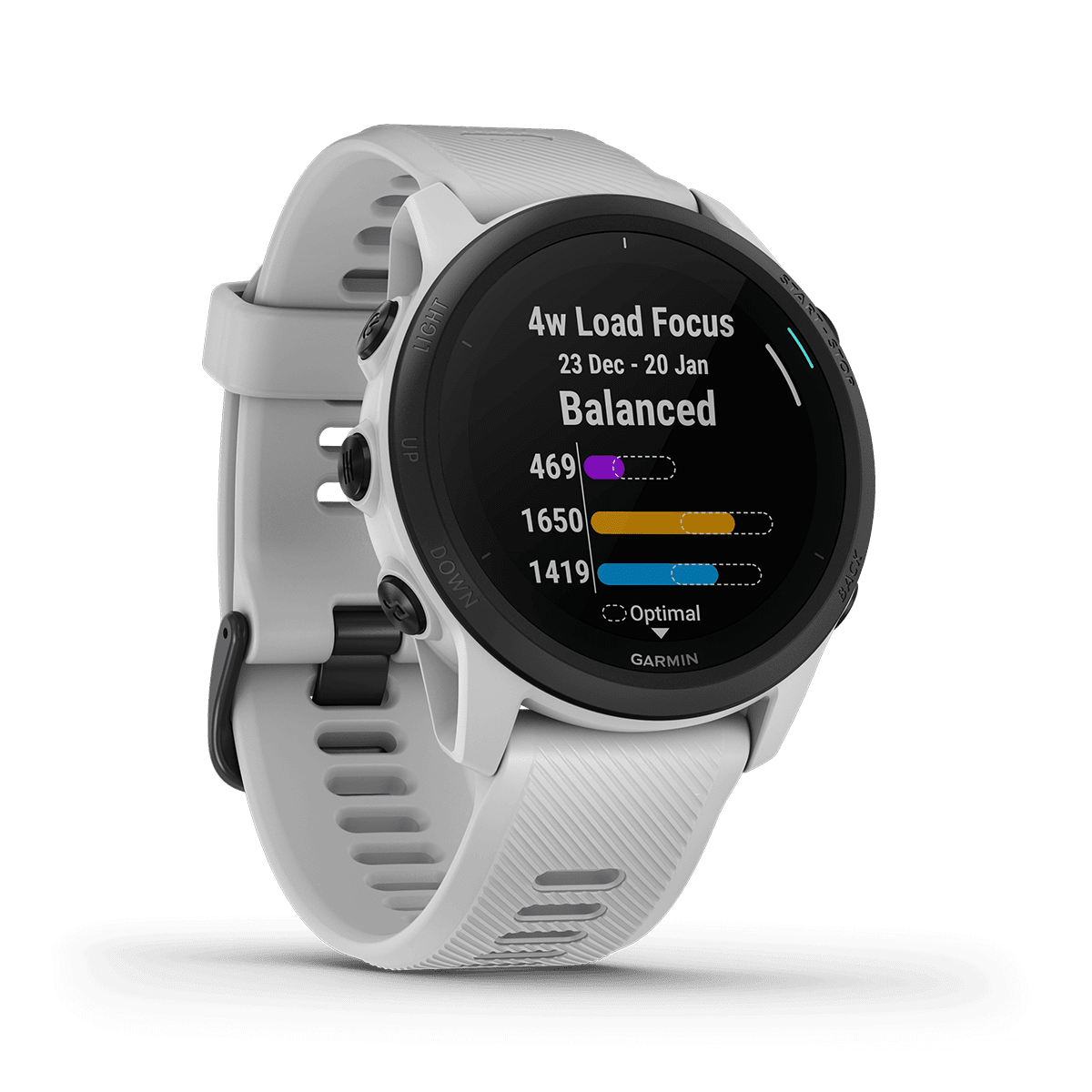 Garmin Forerunner 745, Whitestone, GPS Running and Triathlon Smartwatch (Garmin Certified )