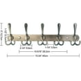 thumbnail image 5 of Perchero de pared de metal resistente, percheros para abrigo, sombrero, toalla, monedero Fokelyi WRHS-80-3, 5 of 5