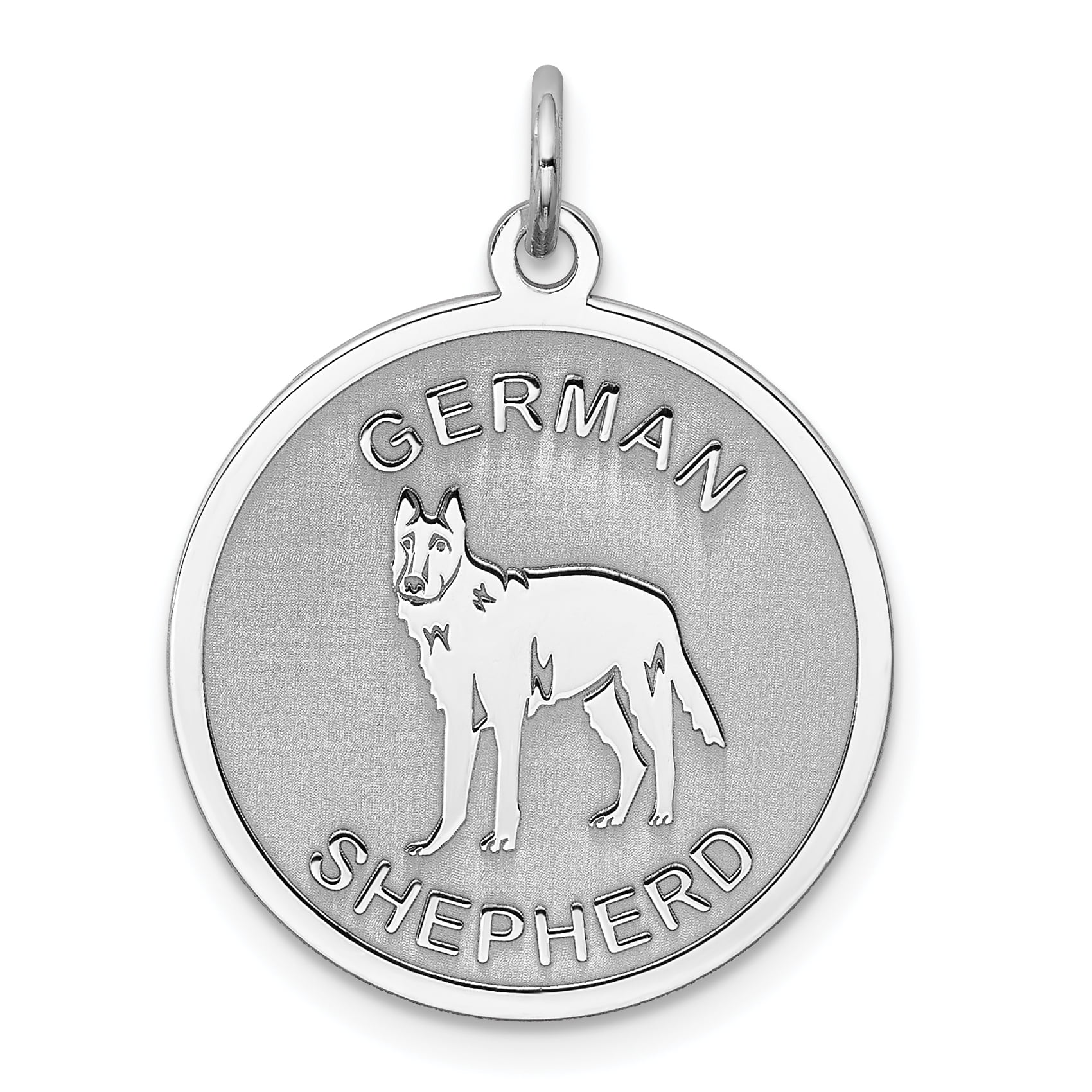 sterling silver german shepherd necklace
