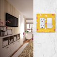thumbnail image 5 of Yayeee Rocker Switch Wall Plate 2-Gang 4.7"x4.6" Home Decorative Outlet Cover, White Stars, 5 of 6