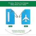 thumbnail image 3 of 2 Pcs Silicone Luggage Tags with Name ID Card, Suitable for Luggage Suitcase, Backpacks, Bags, Handbags. Travel Accessories Essentials (Blue), 3 of 5