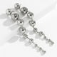 thumbnail image 3 of Pendientes colgantes de cuentas para mujer, pendientes colgantes de araña, pendientes colgantes llamativos, Navidad (plata) TUNC Sencillez, 3 of 5
