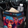 thumbnail image 6 of Monkey Foldable Car Trash Bin with Lid, Leak-Proof, Hanging Storage Bag - Trash Can for Car, Car Garbage Can, 6 of 6