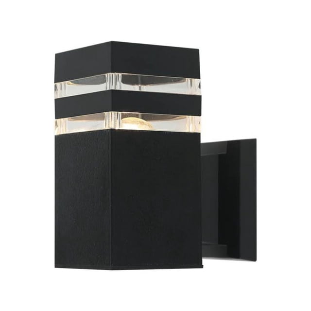 Lampara Arbotante De Pared Moderno Exterior Negra Cuadrada