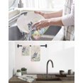 thumbnail image 5 of Easter Kitchen Dish Towels for Drying Dishes Set of 2, Country Rabbit Eggs Botanical Flowers Leaves Waffle Weave Microfiber Hand Tea Bathroom Towels Quick Dry & Absorbent Towel 15.7x23.6, 5 of 7