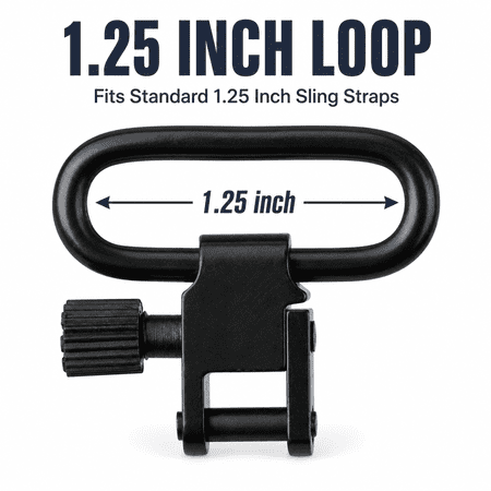 6-Pack Metal Sling Swivels Quick Release Two-Point Sling Mount Accessories for Outdoor Hunting Gear 1.25-Inch