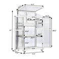thumbnail image 6 of 62'' Height Large Wooden Greenhouse, Balcony Portable Cold Frame with Wheels and Adjustable Shelves, for Indoor Outdoor Patio Balcony Garden, Green, 6 of 9