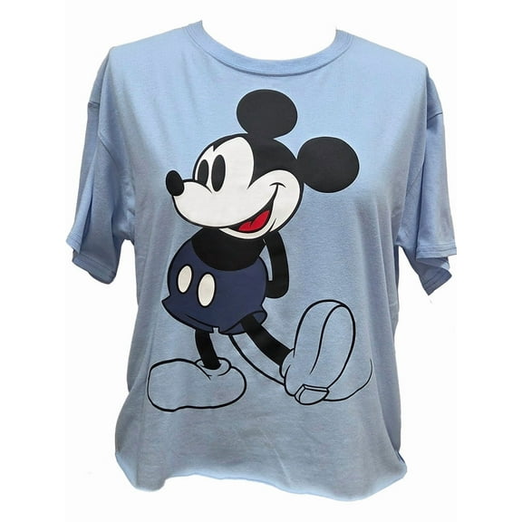 Disney Mickey Crop Junior Crew Neck Tee, S-XL (Women's)
