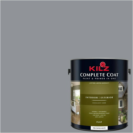Dark Sterling, KILZ COMPLETE COAT Interior/Exterior Paint & Primer in One, (Best Way To Paint Walls And Trim)